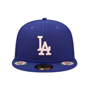 New Era Los Angeles Dodgers Rose 59FIFTY Fitted Hat Cap Blue Pink UV